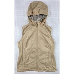 LL Bean Womens Vest Hooded Full Zip Sleeveless Fleece Lined Outdoors Jacket XS